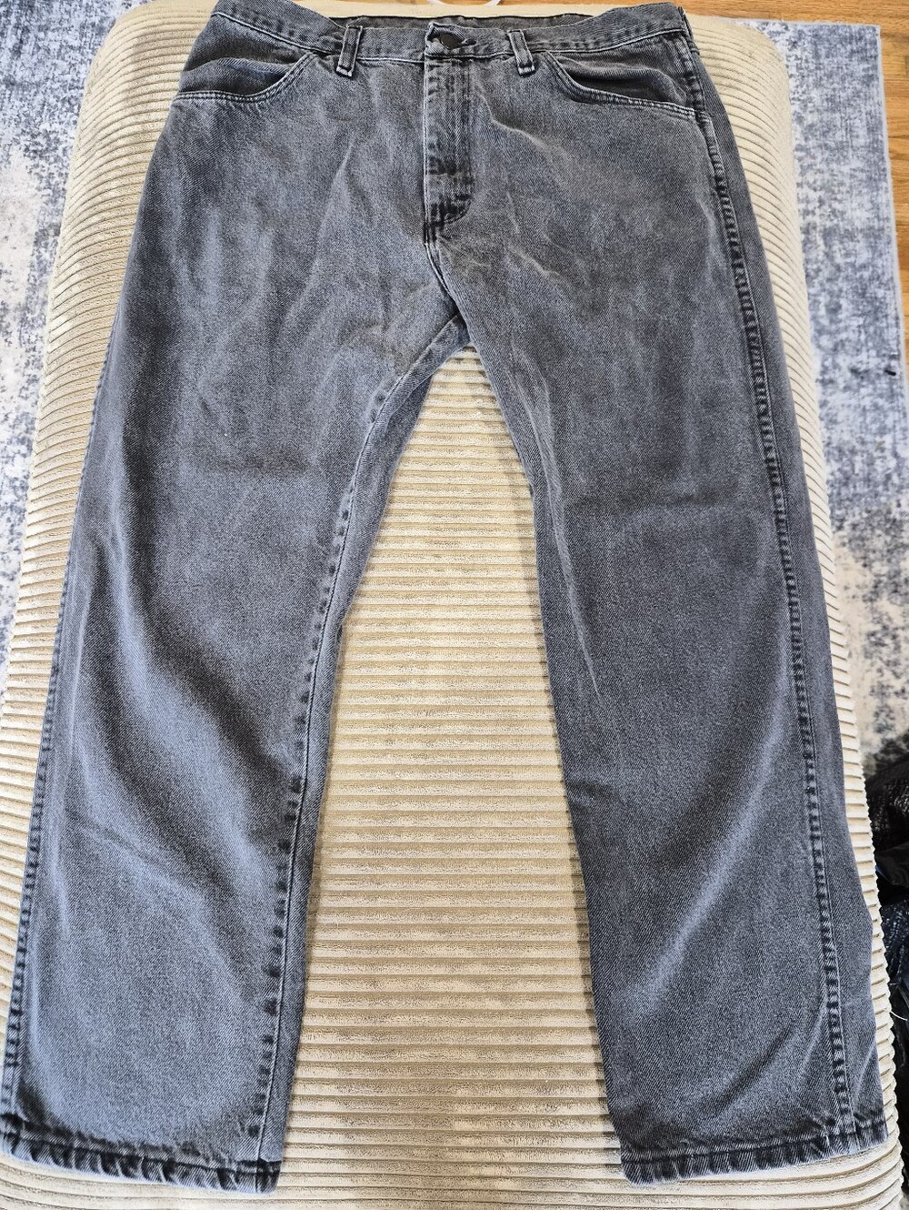 Vintage Rustler Faded Black Acid Wash Jeans 36x29